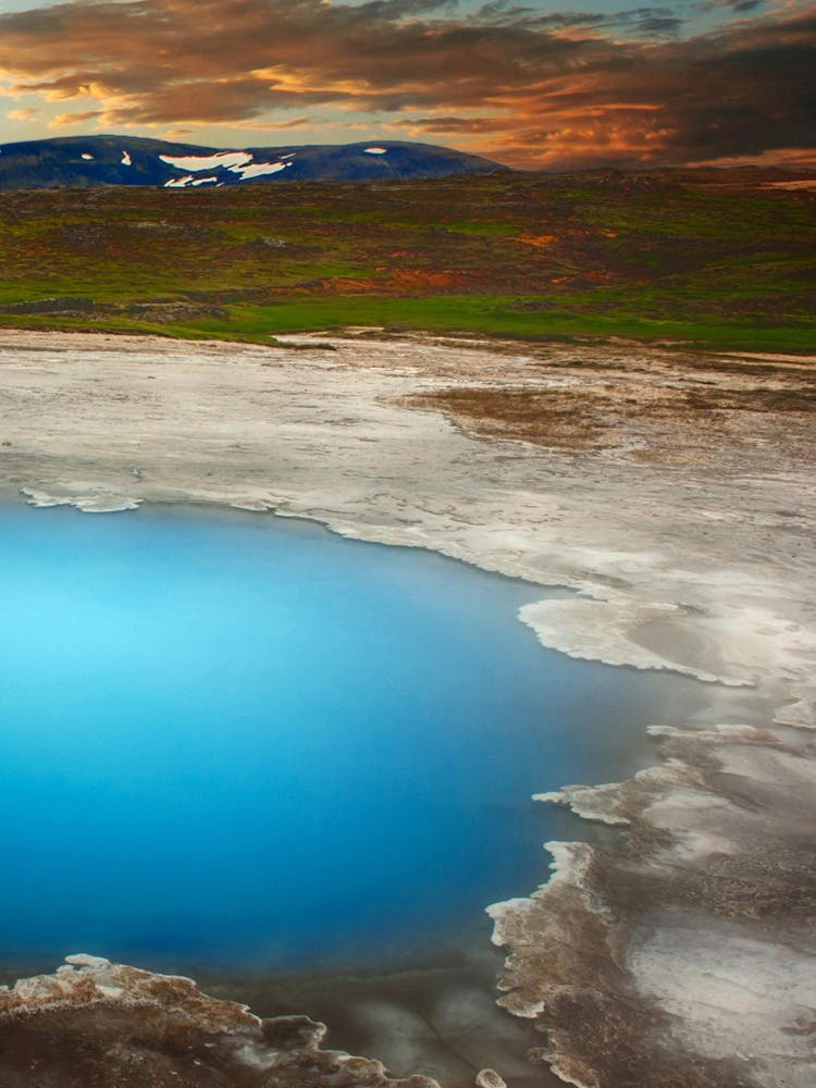Blue Lake In Iceland