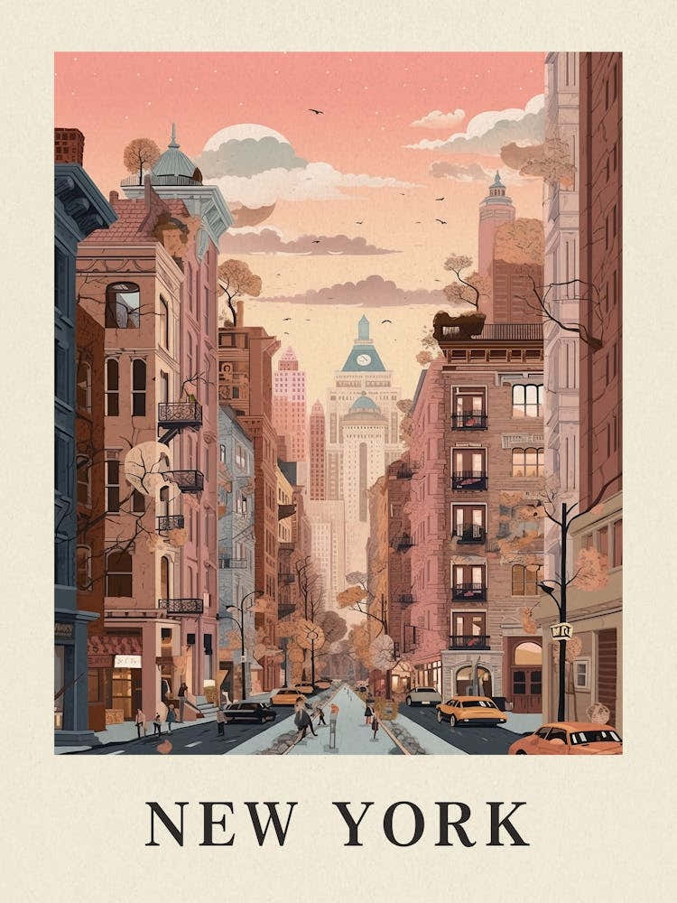 Vintage Travel Poster New York 4