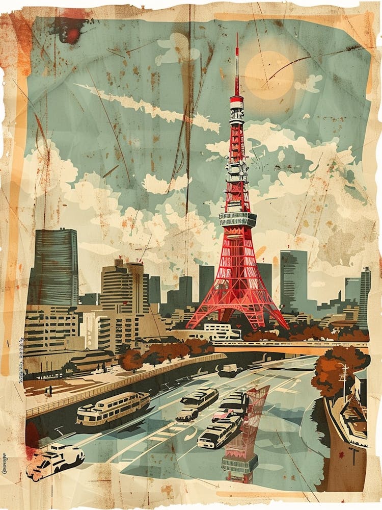 Tokyo Tower Mid Century Modern 4