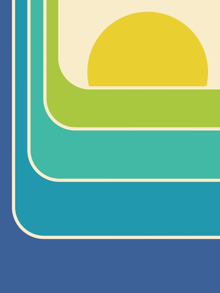 Retro Geometric Sunset 4