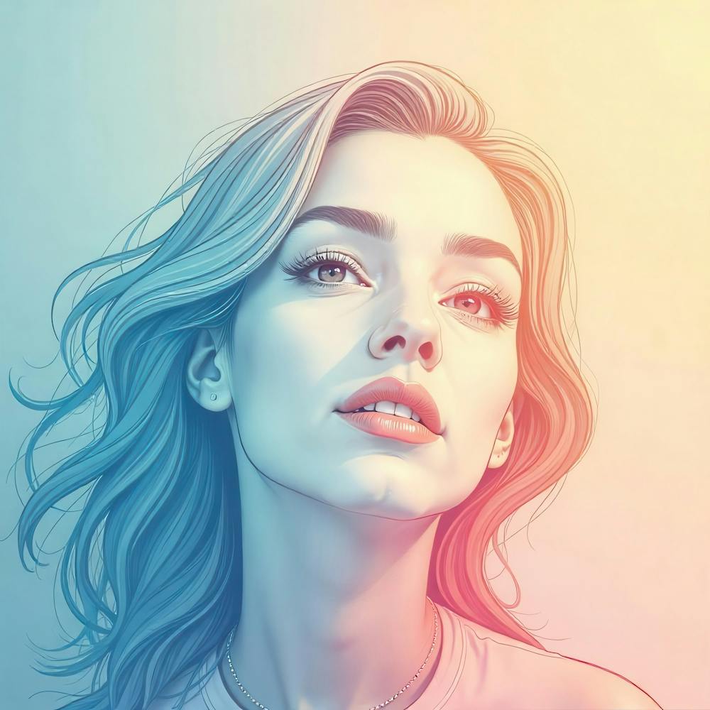 Girl With Blue Hair