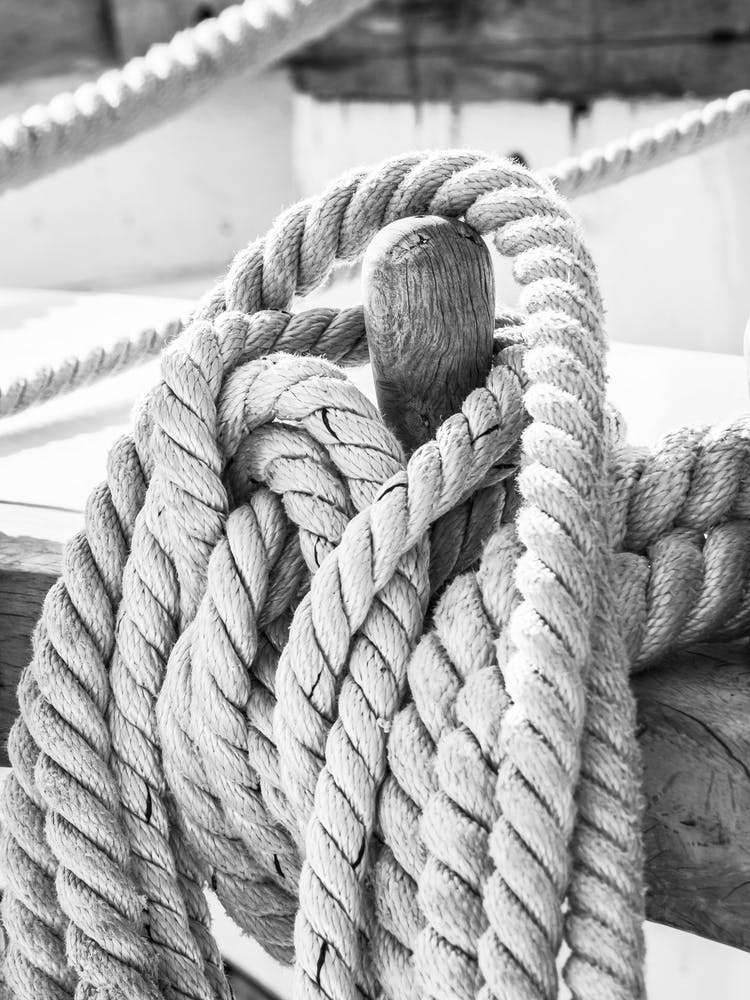 Black And White Photo Of Rope