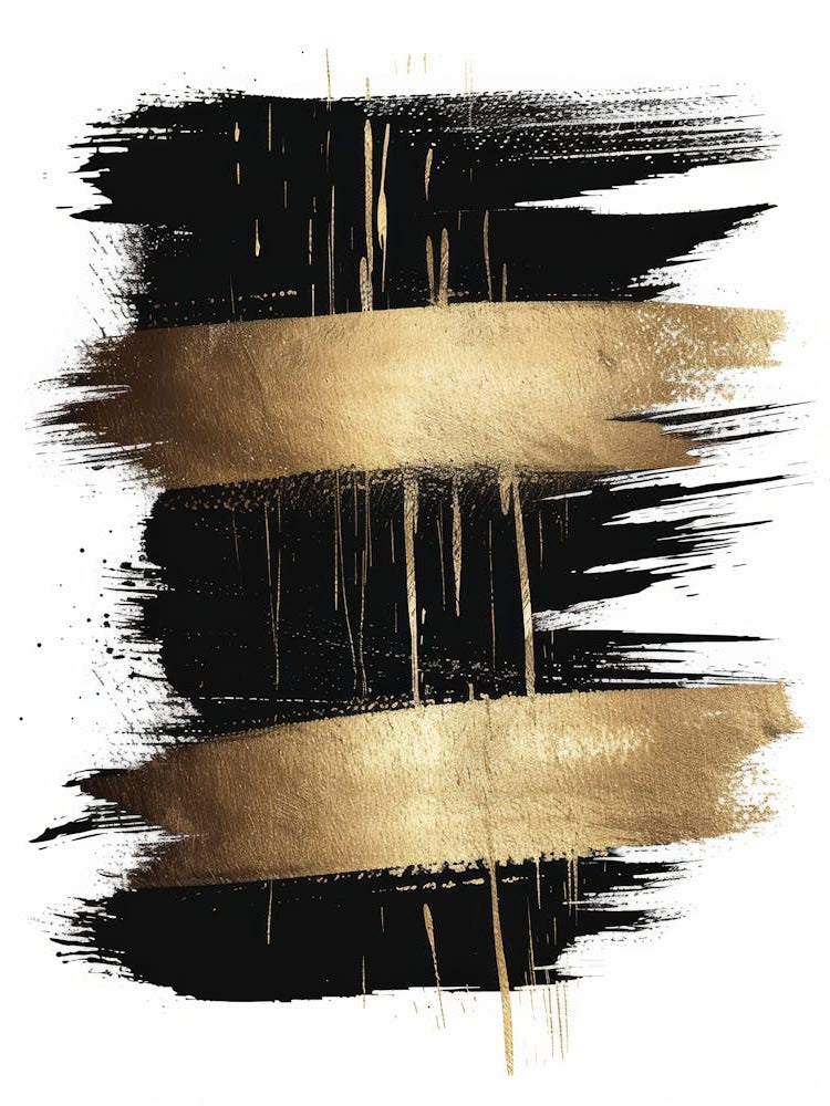 Gold Brush Strokes 7