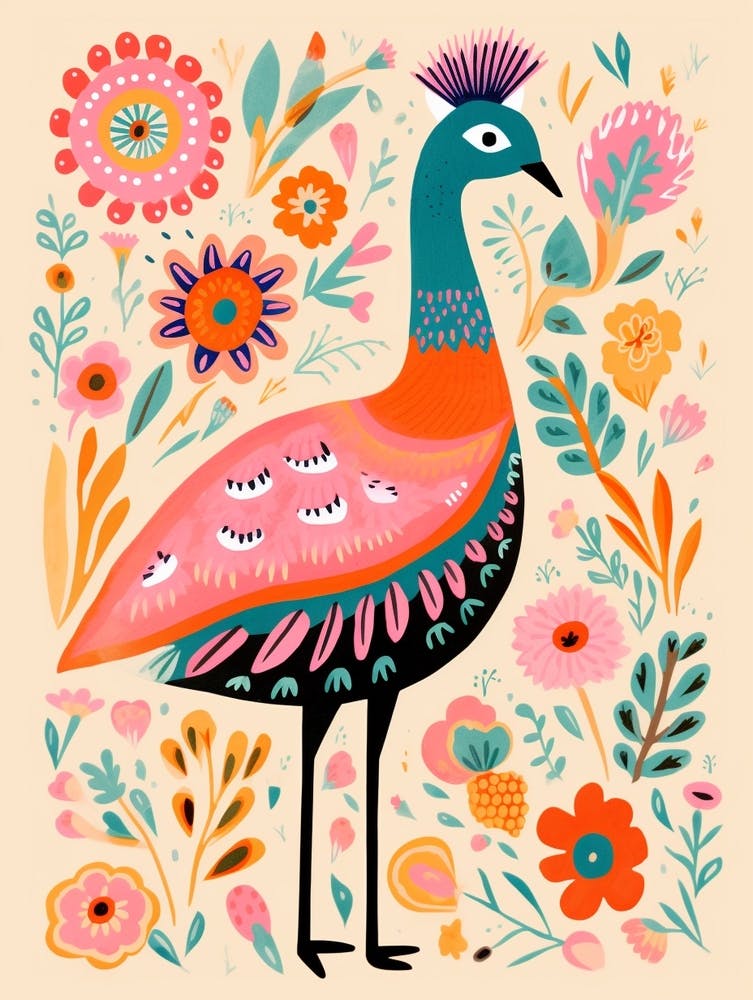 Pink Scandi Emu 3