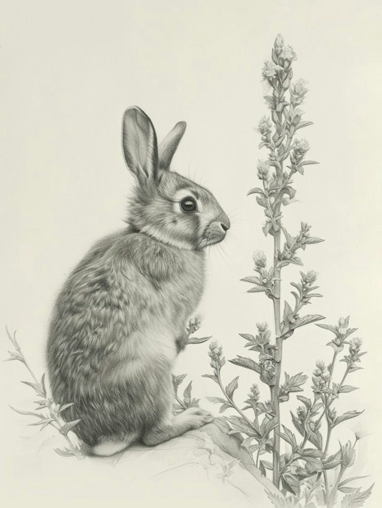 Dutch Rabbit Drawing 1