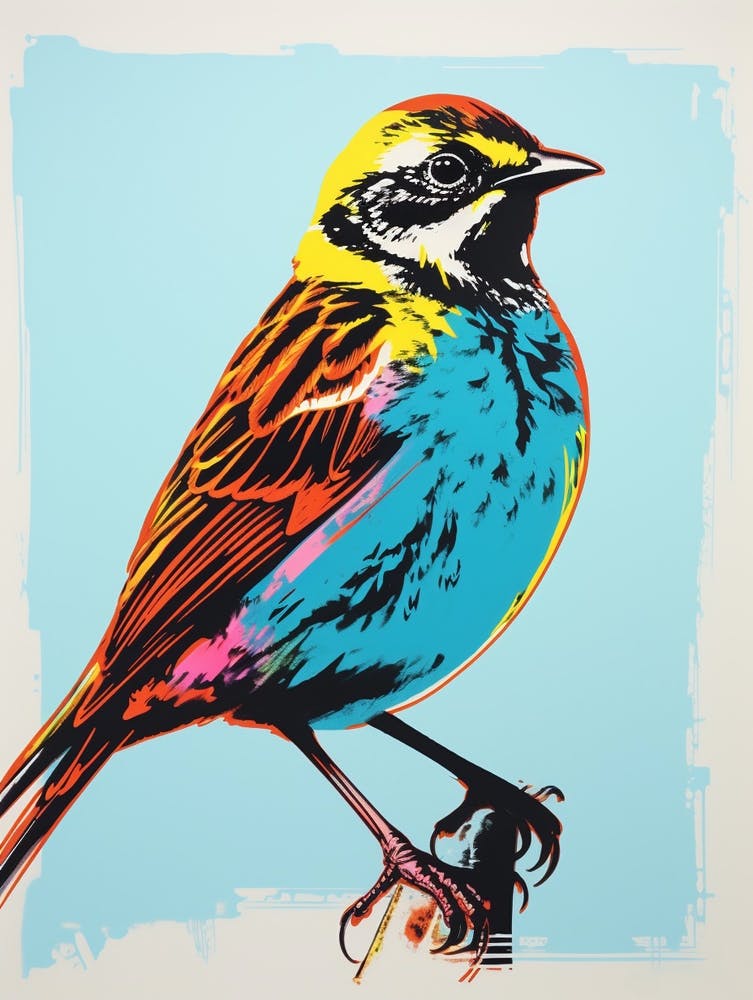 Andy Warhol Stil Vogel Lerche 1