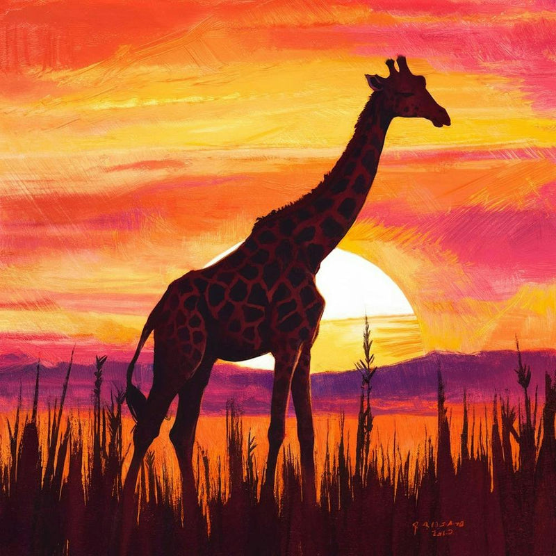 Sunset Giraffe 1