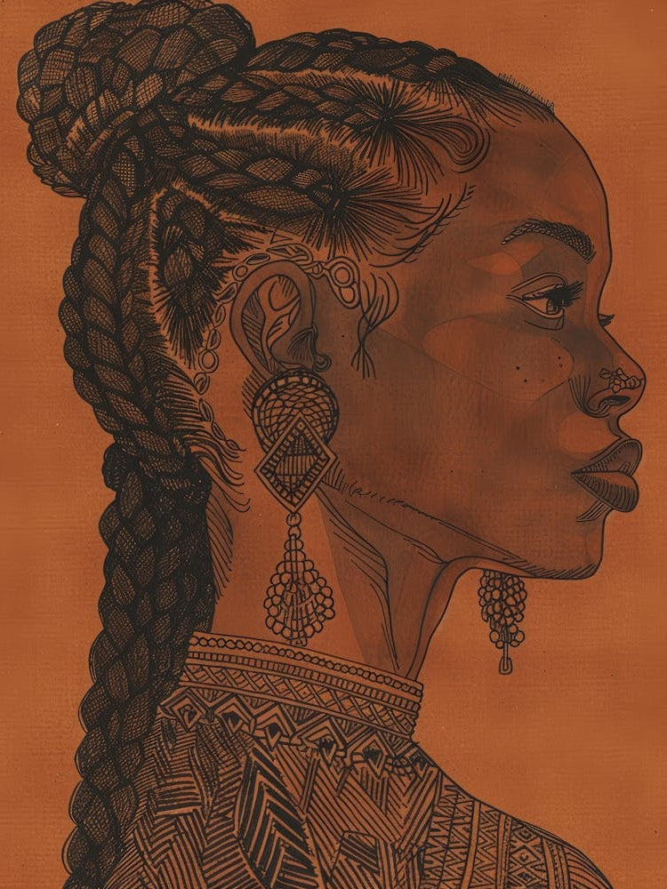 African Woman With Braids 4