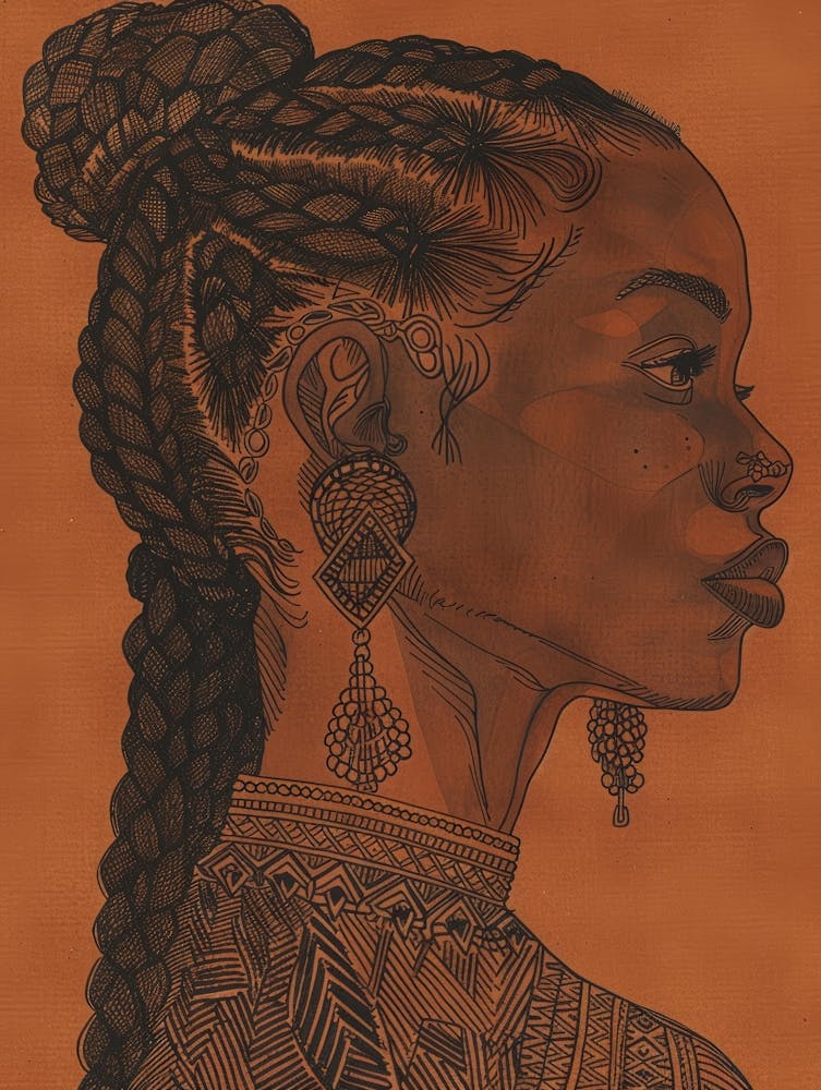 African Woman With Braids 4