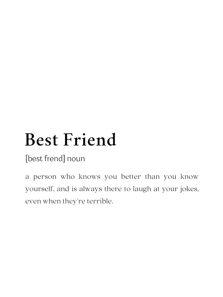 Best Friend Funny Definition Wall