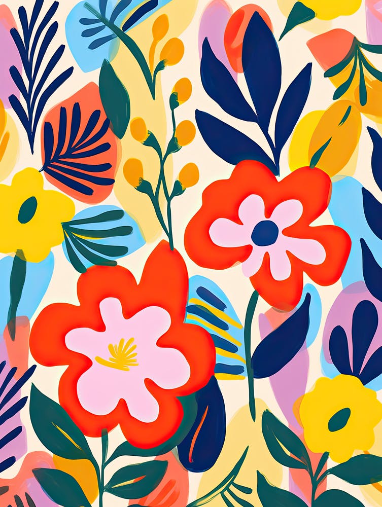 Flowers 13, Matisse style, Floral