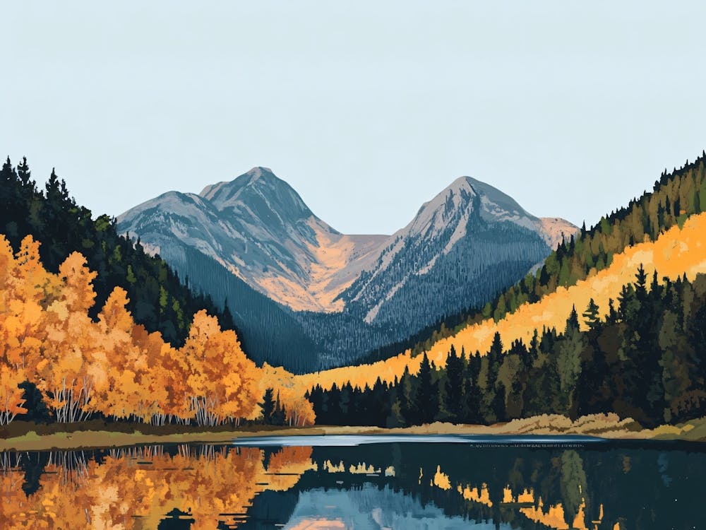 Autumn Colors In The Mountains Rocky Mountains