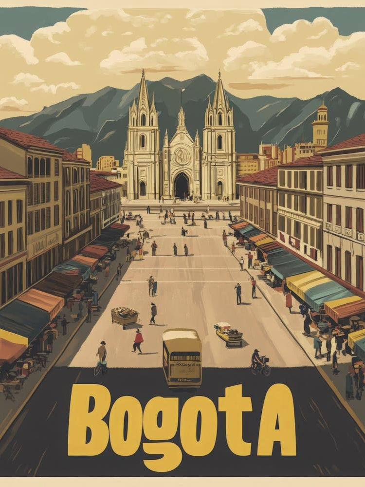 Aihrgdesign A Classic 1960s Travel Poster For Bogota