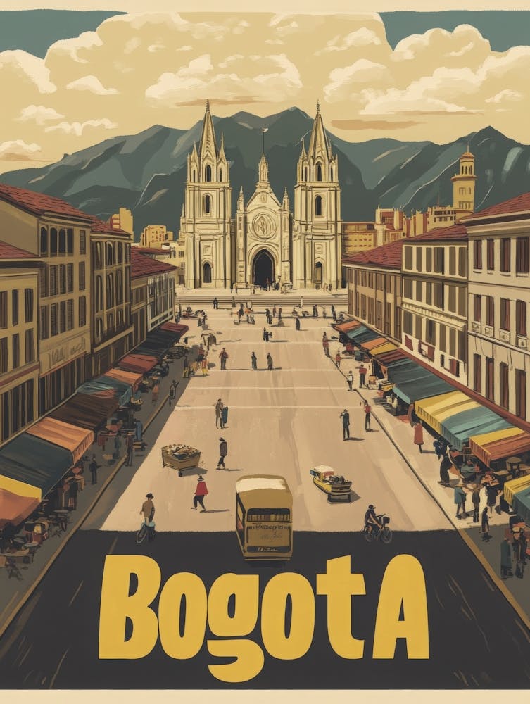 Aihrgdesign A Classic 1960s Travel Poster For Bogota