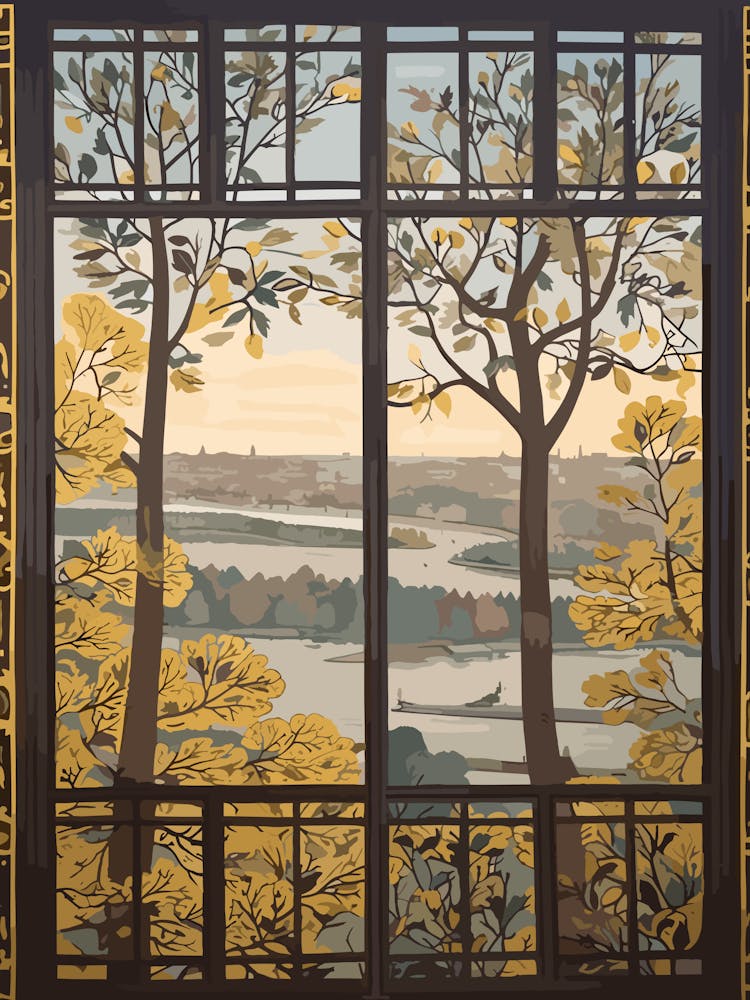 Window View Of Stockholm Sweden In The Style Of William Morris 3