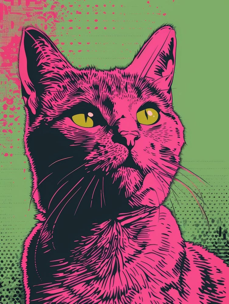 Rosa Katze 4