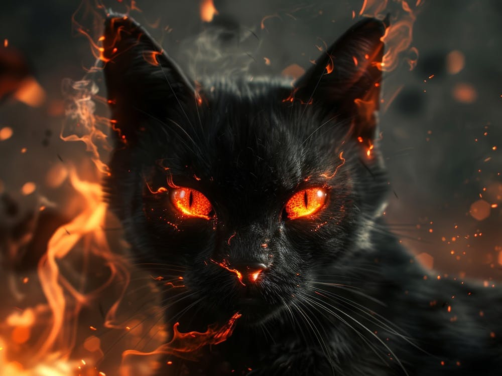 Black Cat On Fire 1
