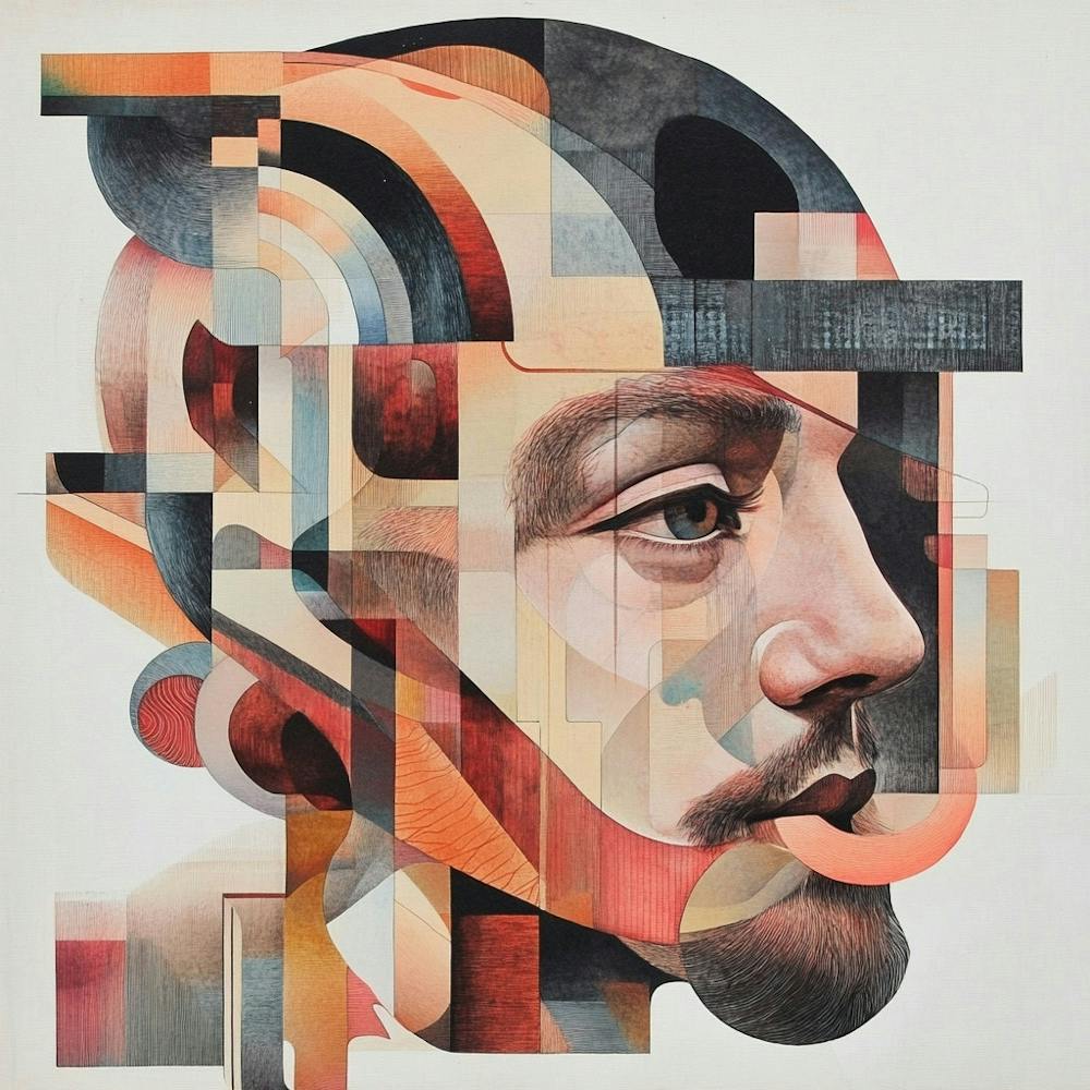 Abstract Portrait Of A Man 4