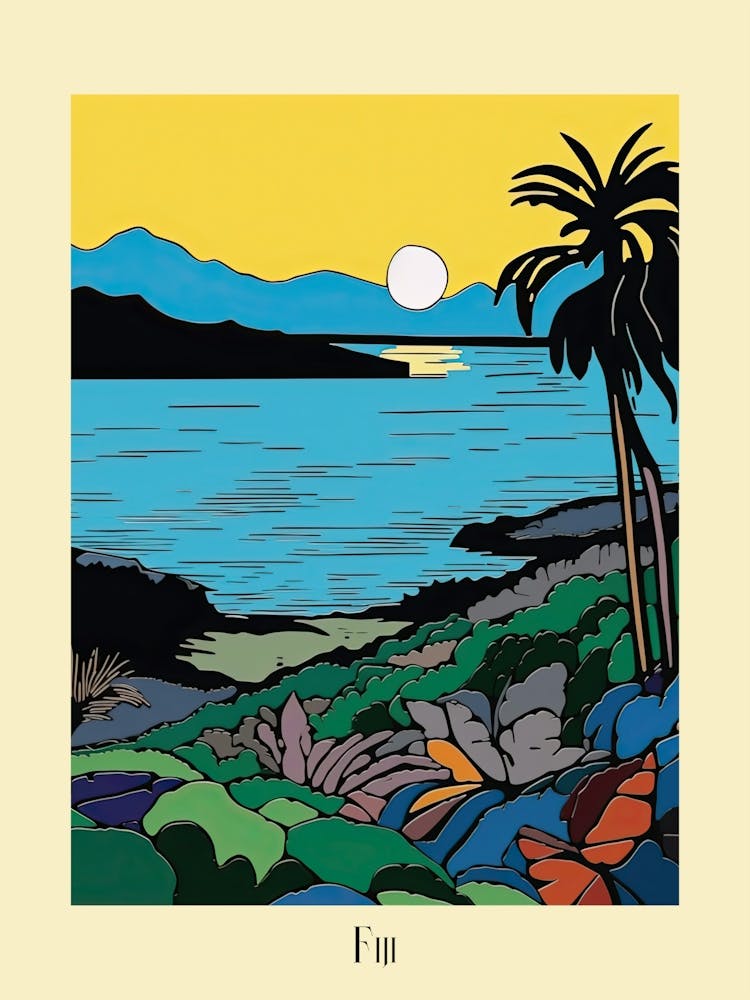 Poster Of Minimal Design Style Of Fiji 2
