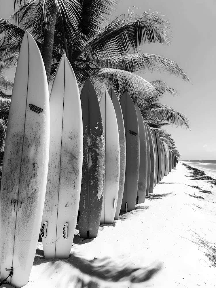 Surfboards On The Beach 4