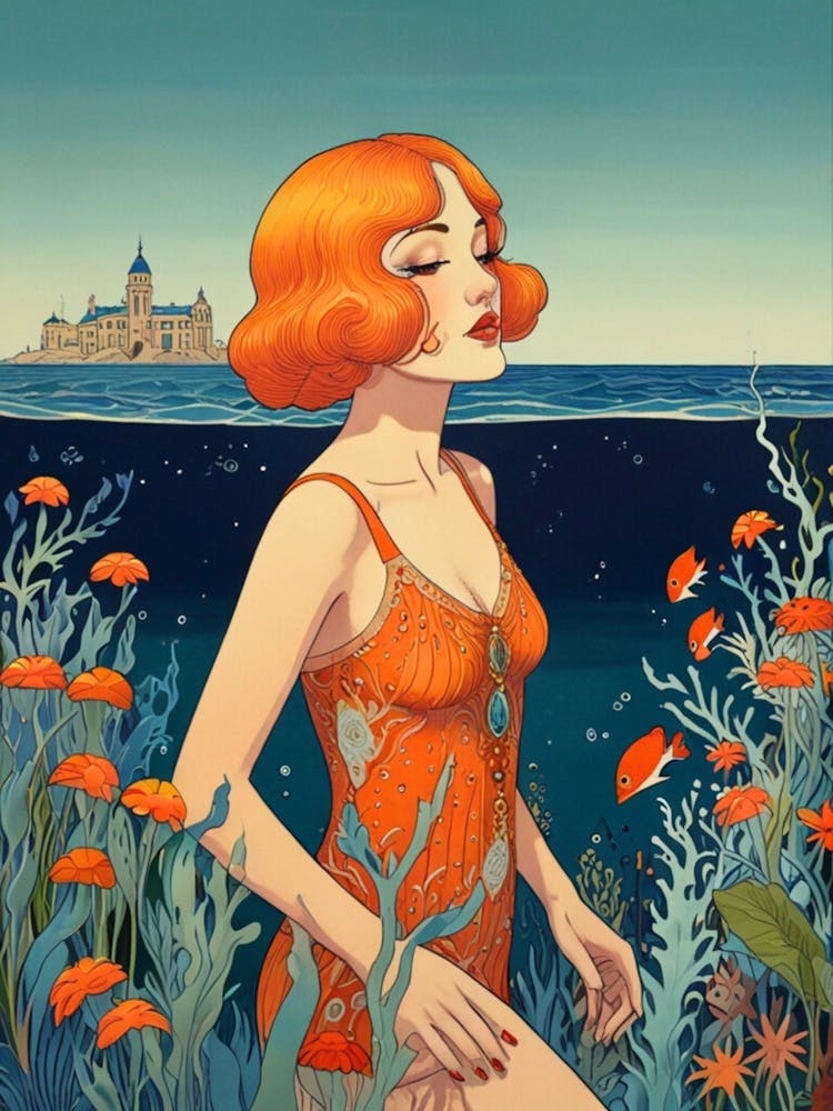 Frau im Meer