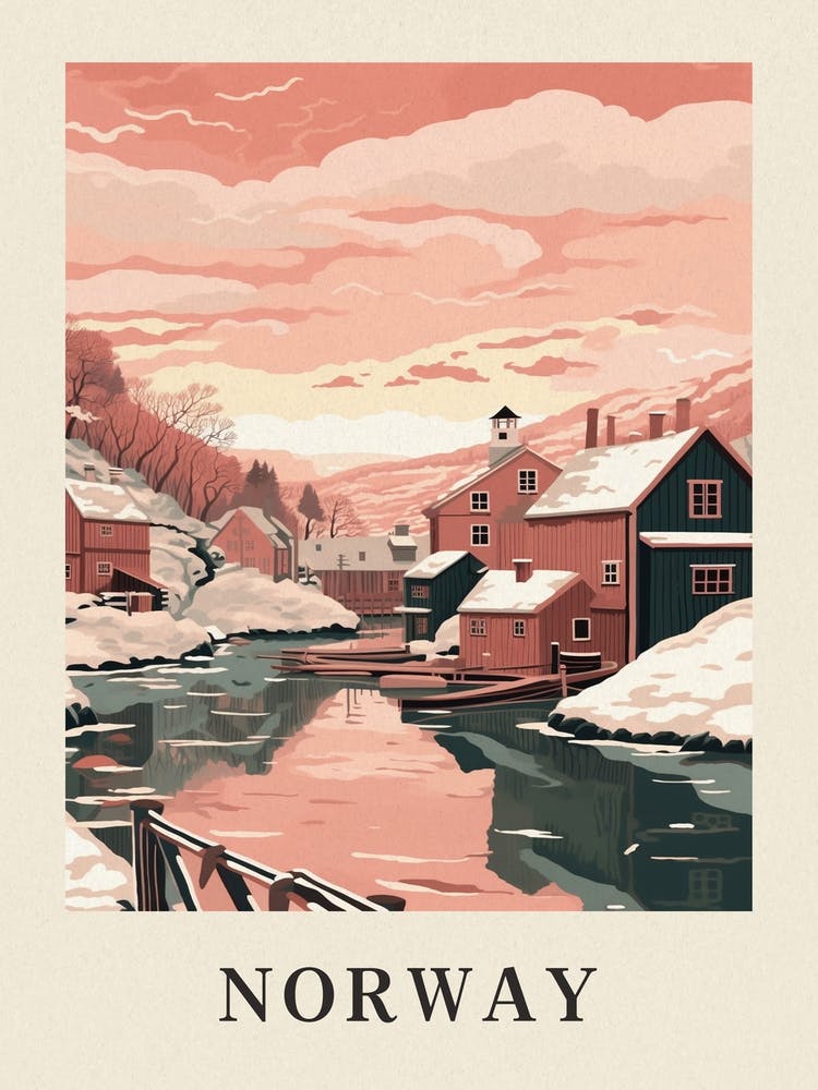 Vintage Reiseposter Norwegen