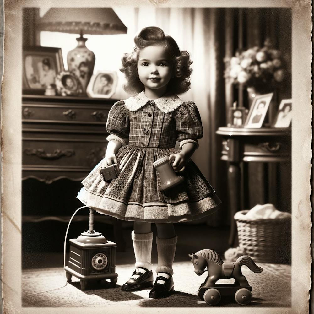 Little Girl With Toys