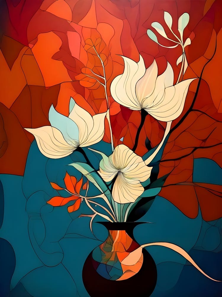 Abstract Of Flowers In A Vase 1