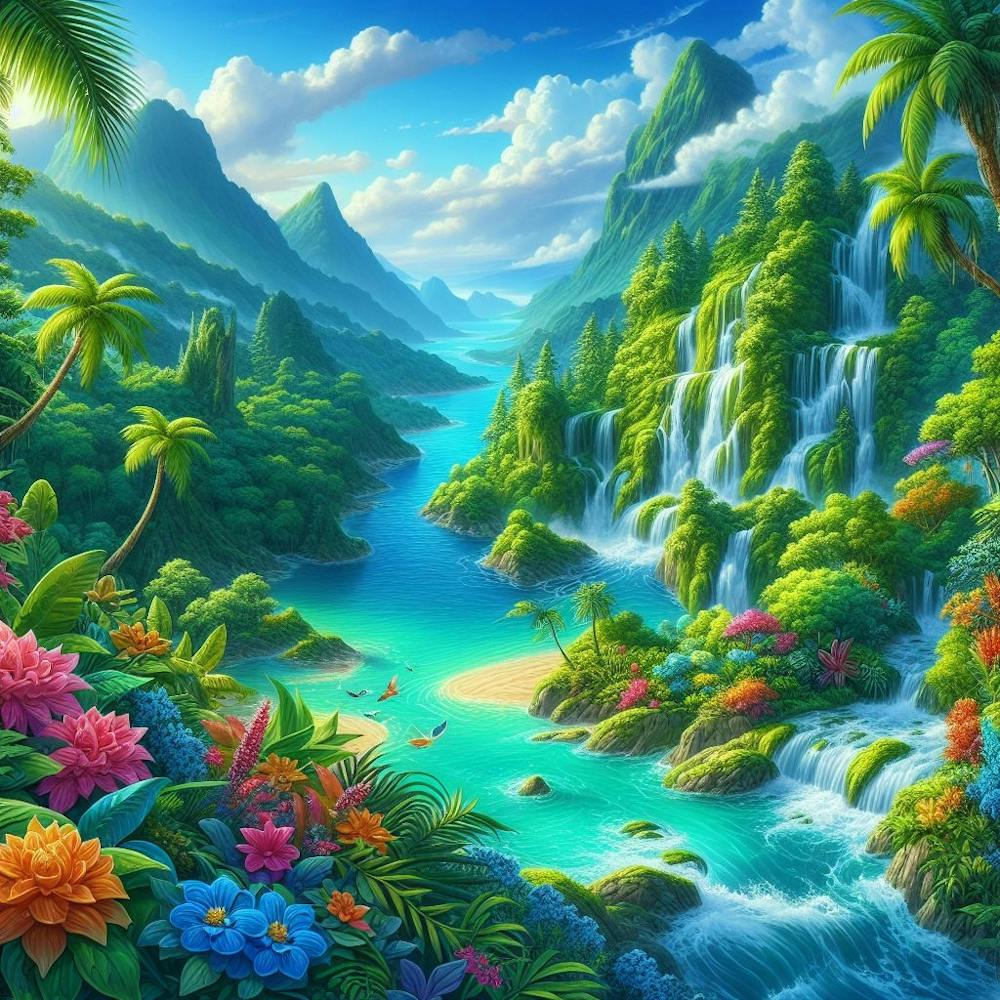 Tropische Landschaft Gemälde