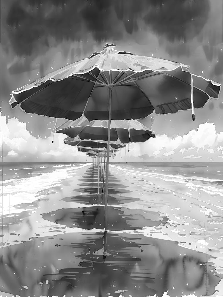 Umbrellas On The Beach 7