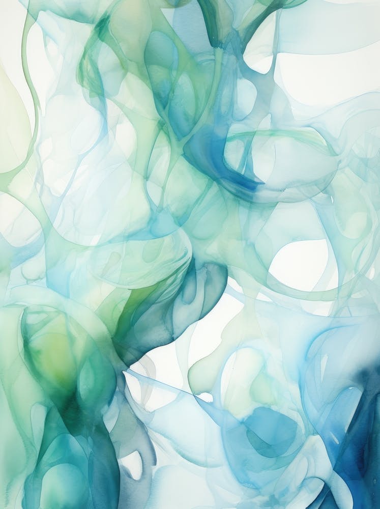 Abstract Blue And Green Smoke