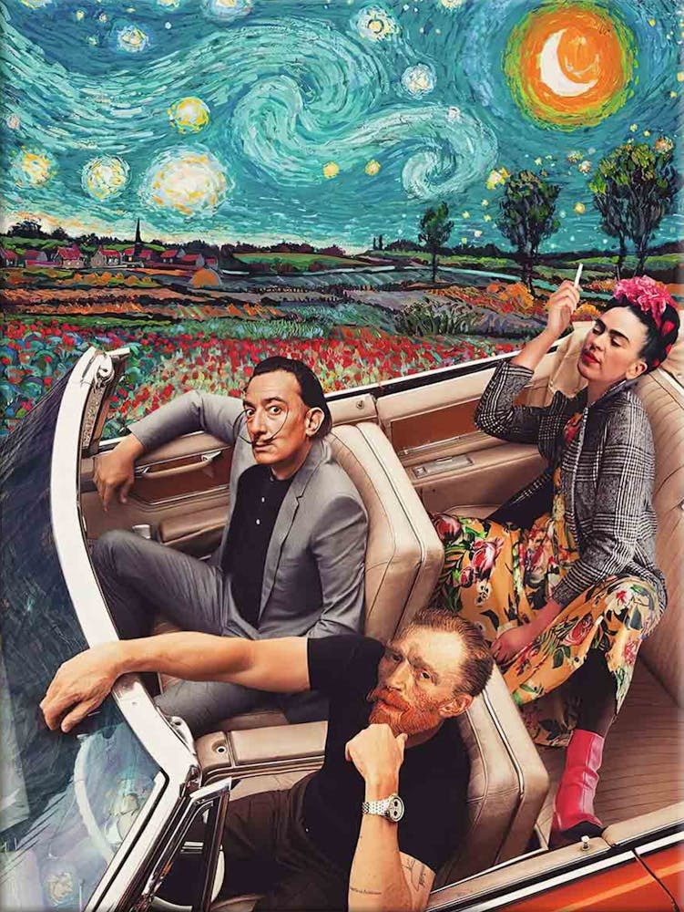 Frida Van Gogh Dali Wall Art