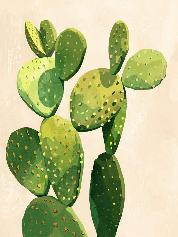 Prickly Pear Cactus Minimalist 1