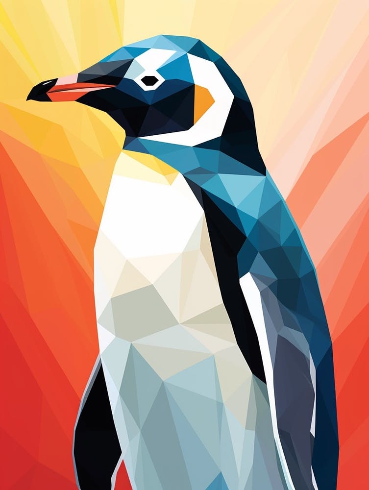 Colourful Geometric Bird Penguin 3
