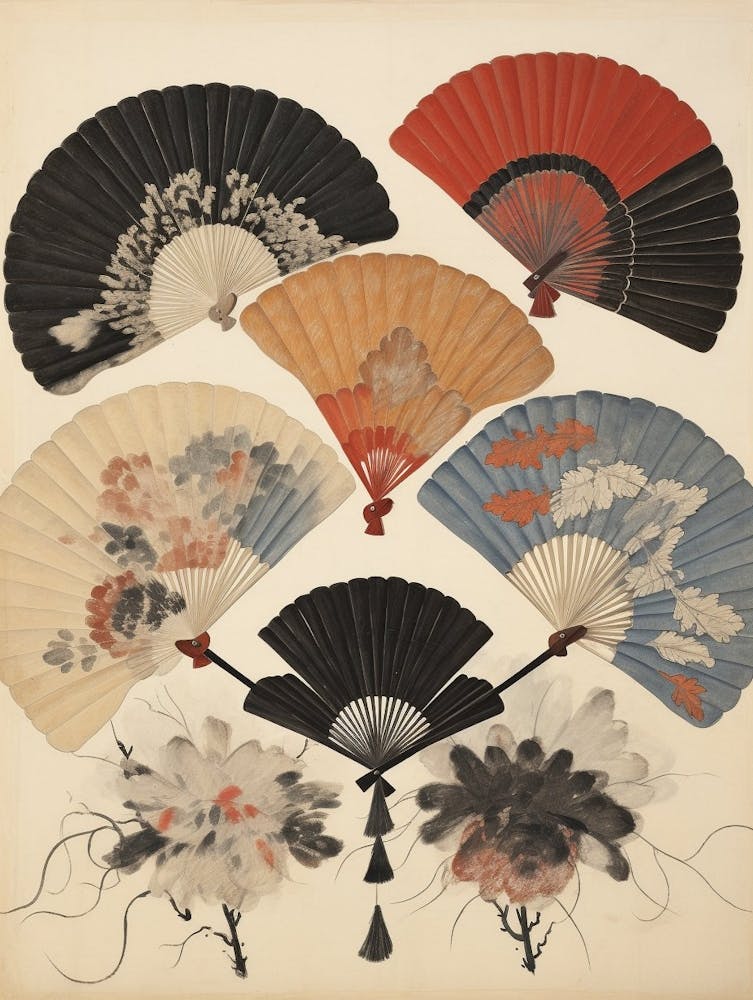 Japanese Fans Sensu Illustration 2
