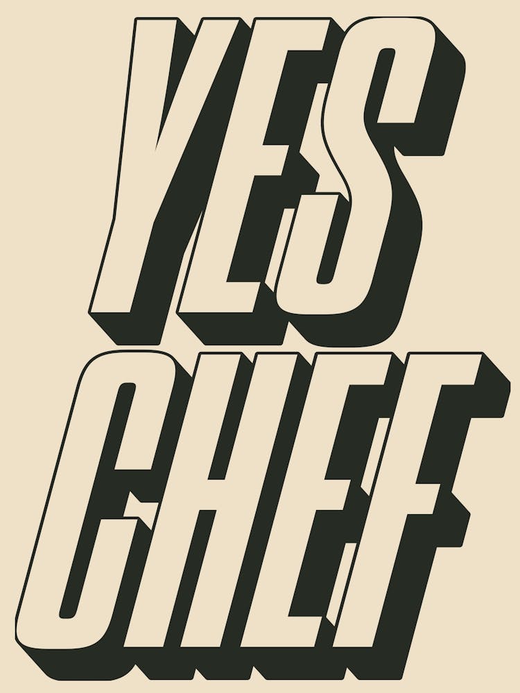 Yes Chef - Funny Kitchen Print
