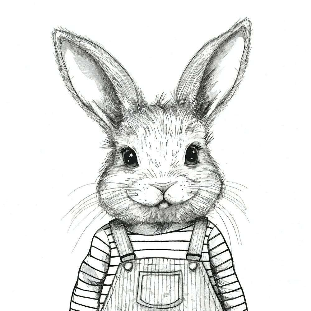 Rabbit In Overalls