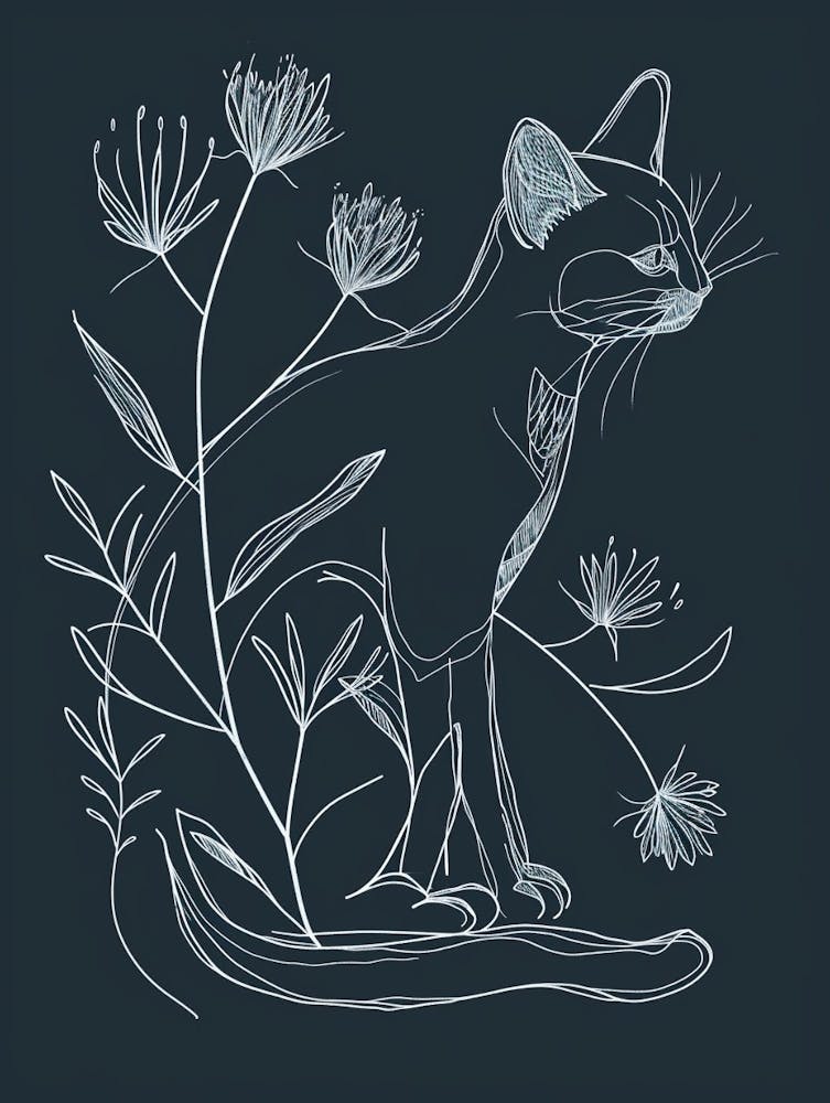 Pixiebob Cat Minimalist Illustration 2