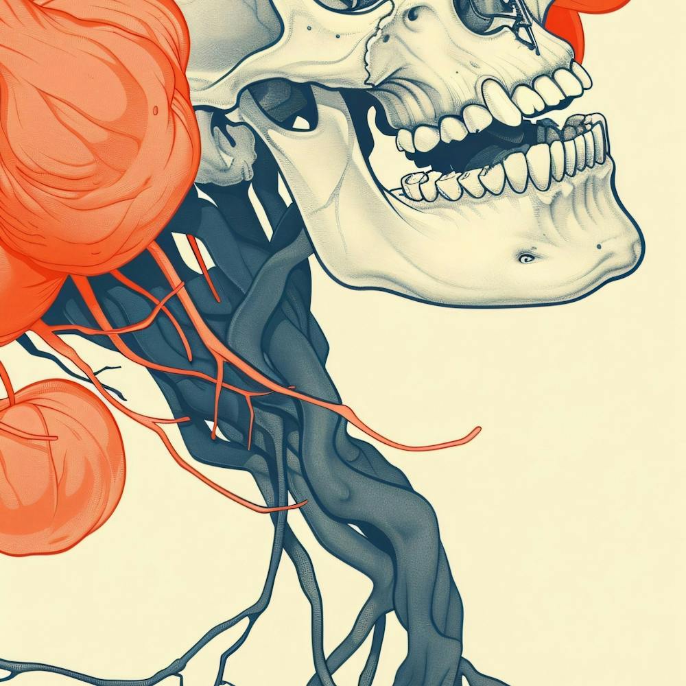 Skull With Flowers 1