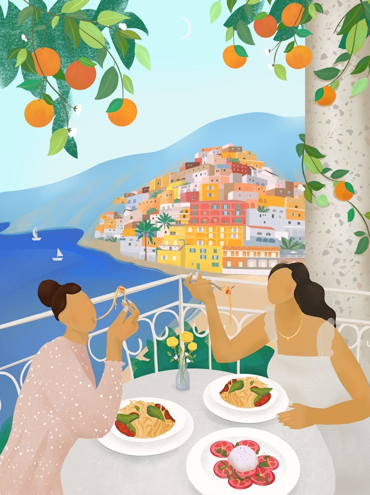 Mädchen In Positano