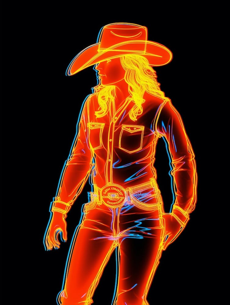 Neon Cowgirl Sign