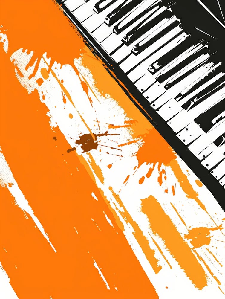 Abstract Piano Painting