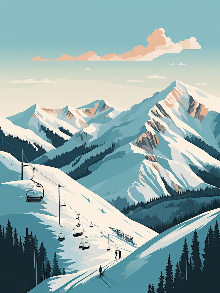 Telluride Ski Resort   Colorado, Usa, Ski Resort Illustration 0 Simple Style