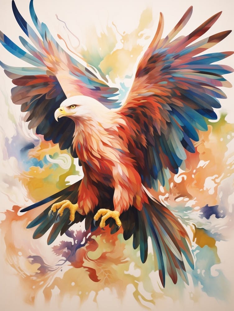 Collage de peinture d'oiseau Aigle royal 1