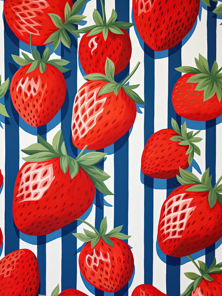 Strawberries Fruit Summer Illustration 6