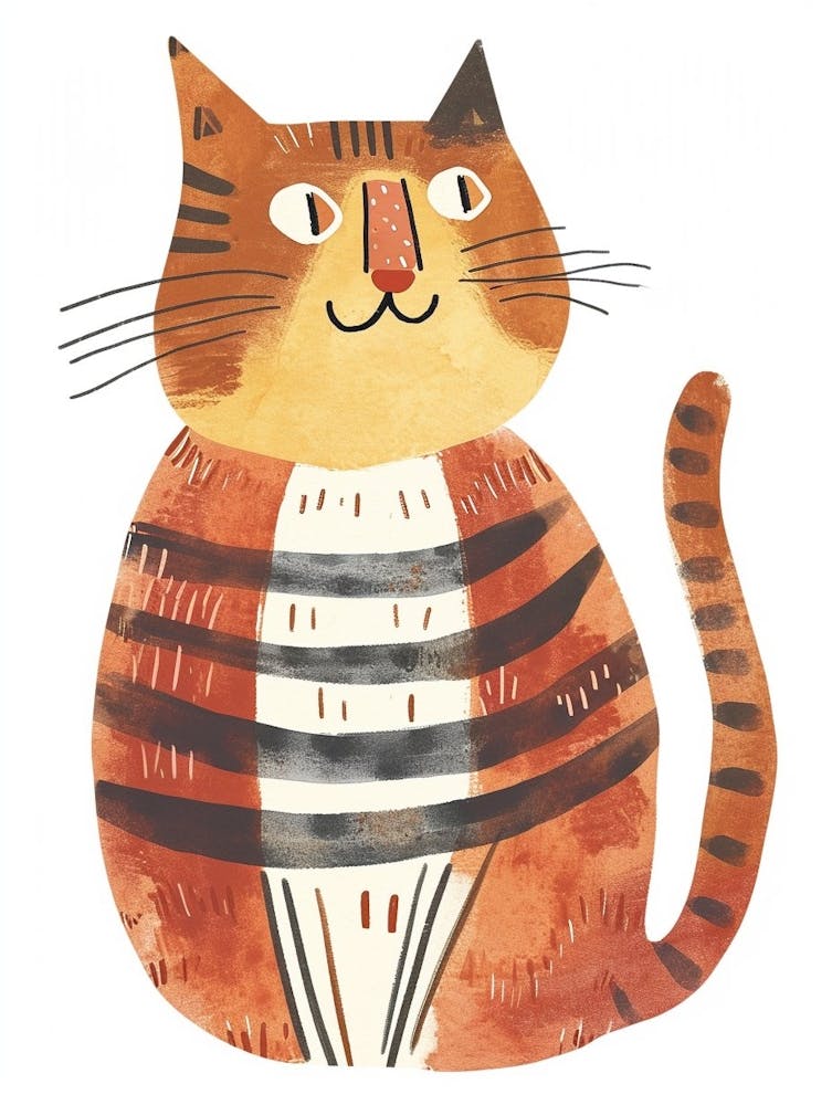 Australian Mist Cat Clipart Illustration 2