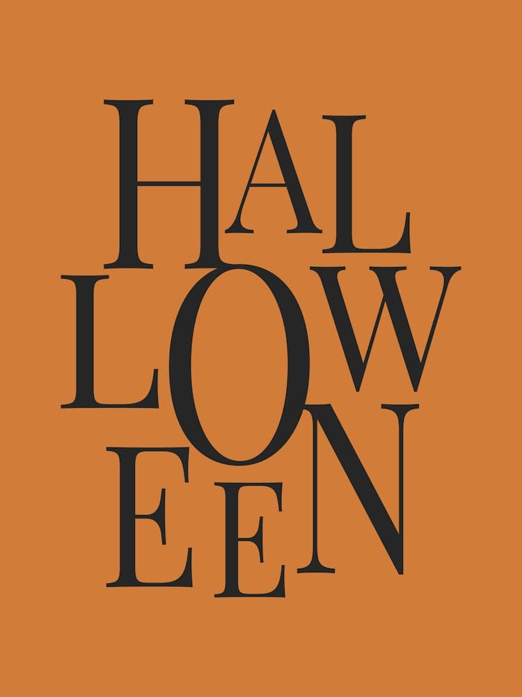 Modern Halloween Typography - Black & Orange