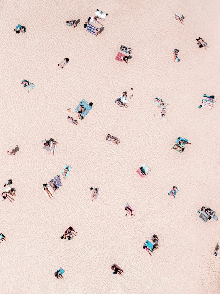 Busy Pastel Beach