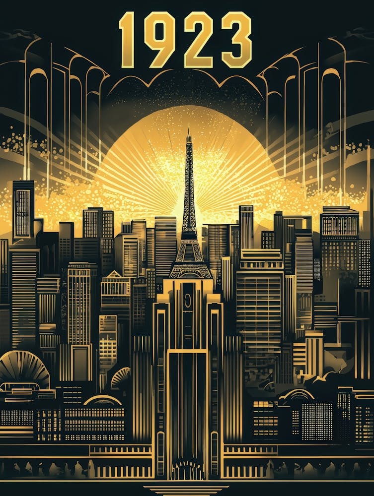 Aihrgdesign Ein Vintage-Reiseposter, das Art-Déco-Architektur zeigt 43f02846 837b 4f94 B0ff 4682ac470be7 3