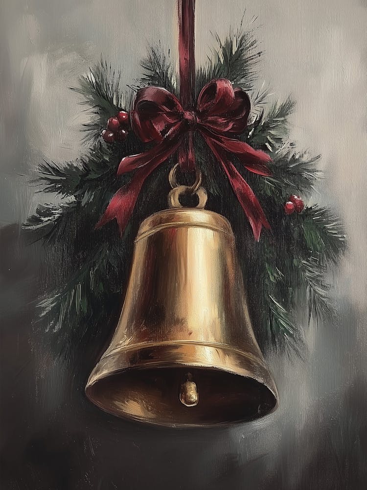 Christmas Bell With Wreath